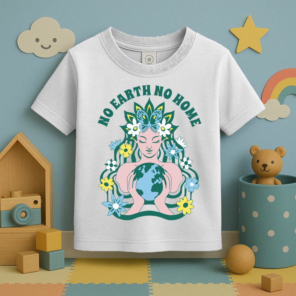No Earth No Home Female Nature Toddler T-Shirt