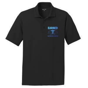 Nurse Earned Not Given Nursing School Gift PosiCharge RacerMesh Polo