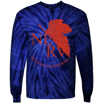 Nerv Evangelion Tie-Dye Long Sleeve Shirt