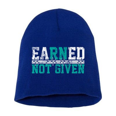 Nurse Earned Not Given Gift Short Acrylic Beanie