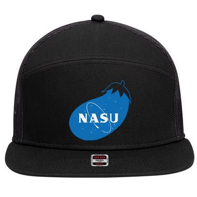 Nasu Eggplant 7 Panel Mesh Trucker Snapback Hat