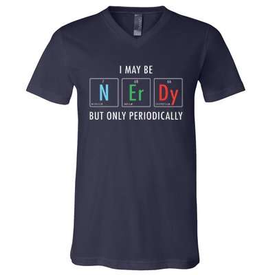 Nerdy Elements Nerd Science Atom Scientist Chemistry Chemist V-Neck T-Shirt