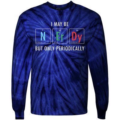 Nerdy Elements Nerd Science Atom Scientist Chemistry Chemist Tie-Dye Long Sleeve Shirt