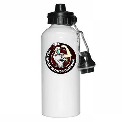 Nurse Education Nursing School Survivor Graduaction Gift Cool Gift Aluminum Water Bottle