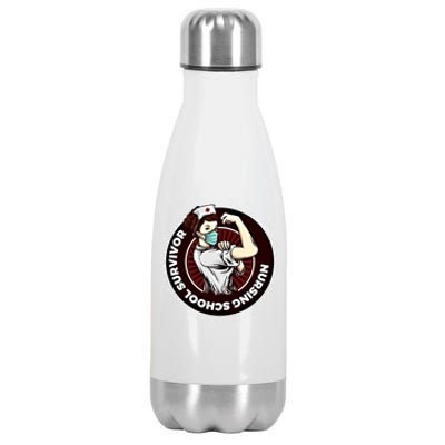 Nurse Education Nursing School Survivor Graduaction Gift Cool Gift Stainless Steel Insulated Water Bottle