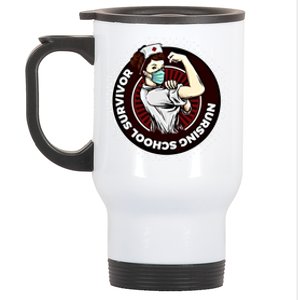 Nurse Education Nursing School Survivor Graduaction Gift Cool Gift Stainless Steel Travel Mug