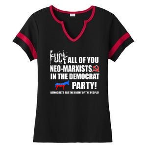 Neo Marxist Democrats Ladies Halftime Notch Neck Tee