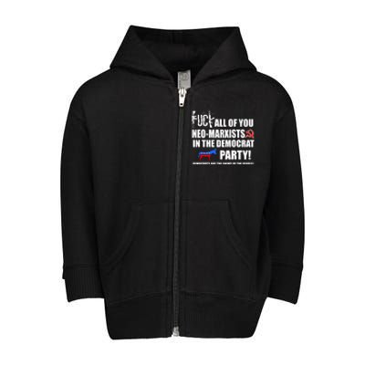 Neo Marxist Democrats Toddler Zip Fleece Hoodie