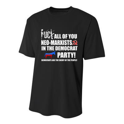 Neo Marxist Democrats Youth Performance Sprint T-Shirt