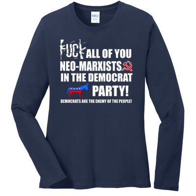 Neo Marxist Democrats Ladies Long Sleeve Shirt