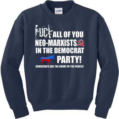 Neo Marxist Democrats Kids Sweatshirt