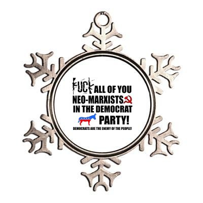 Neo Marxist Democrats Metallic Star Ornament