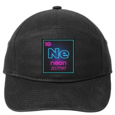 Ne Element Of The Chemistry Periodic Table For Scientists 7-Panel Snapback Hat