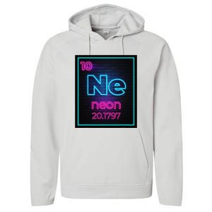 Neon Element Of The Chemistry Periodic Table Performance Fleece Hoodie