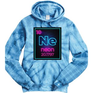 Neon Element Of The Chemistry Periodic Table Tie Dye Hoodie