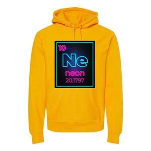 Neon Element Of The Chemistry Periodic Table Premium Hoodie