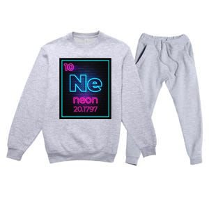 Neon Element Of The Chemistry Periodic Table Premium Crewneck Sweatsuit Set