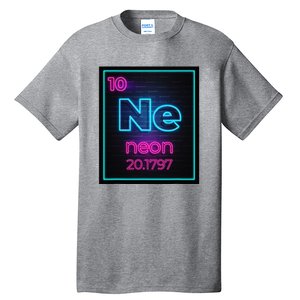 Neon Element Of The Chemistry Periodic Table Tall T-Shirt