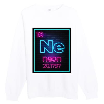 Neon Element Of The Chemistry Periodic Table For Scientists Premium Crewneck Sweatshirt