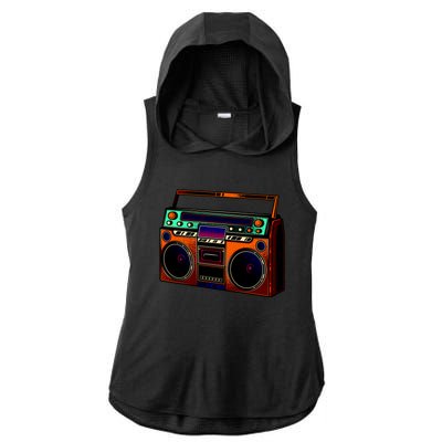 Neon Boombox Ladies PosiCharge Tri-Blend Wicking Draft Hoodie Tank