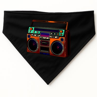 Neon Boombox USA-Made Doggie Bandana