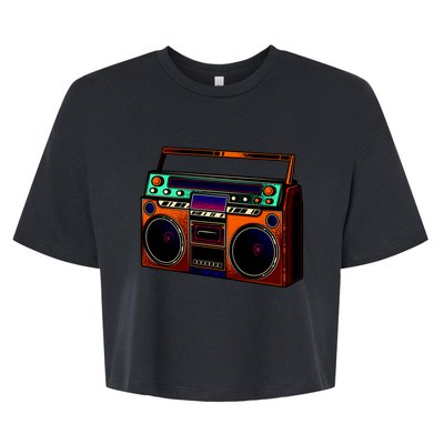 Neon Boombox Bella+Canvas Jersey Crop Tee