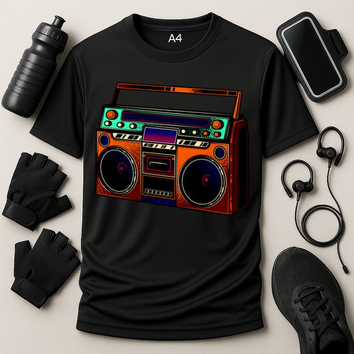 Neon Boombox Cooling Performance Crew T-Shirt