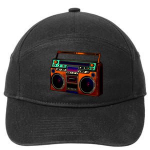 Neon Boombox 7-Panel Snapback Hat