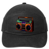 Neon Boombox 7-Panel Snapback Hat