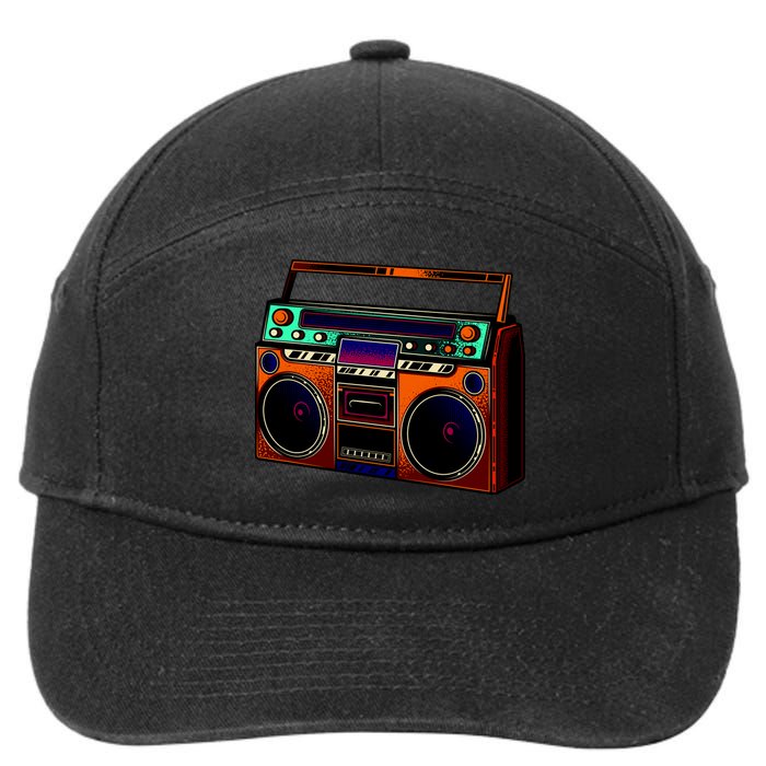 Neon Boombox 7-Panel Snapback Hat