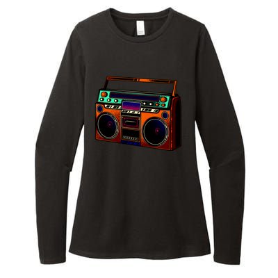 Neon Boombox Womens CVC Long Sleeve Shirt