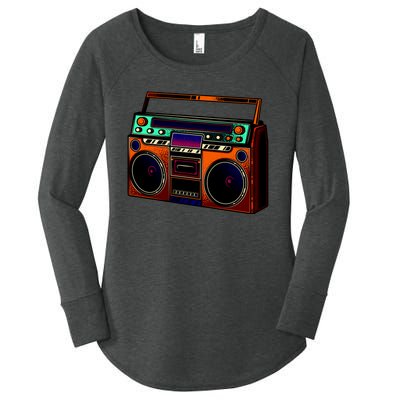 Neon Boombox Women's Perfect Tri Tunic Long Sleeve Shirt