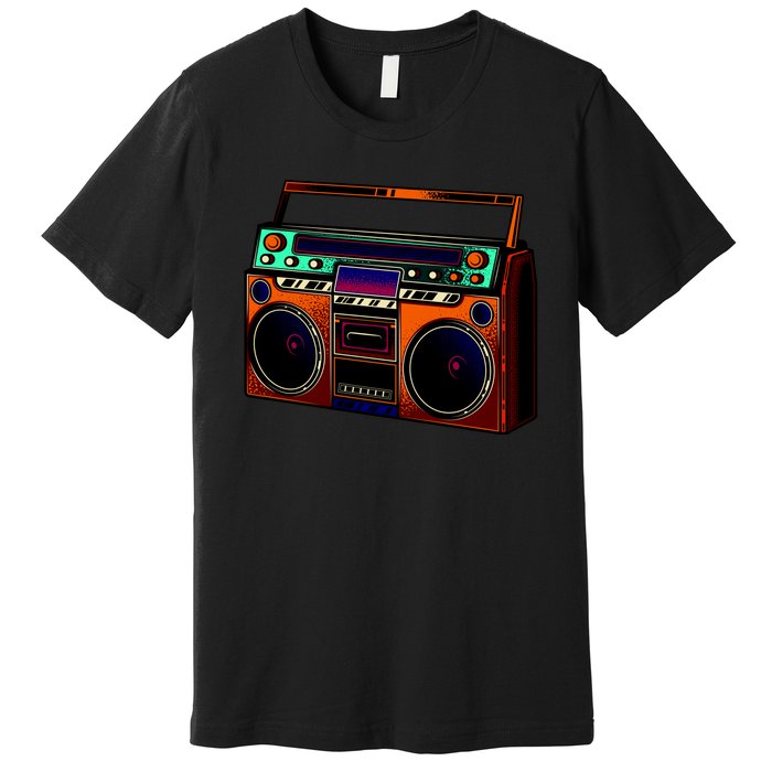 Neon Boombox Premium T-Shirt