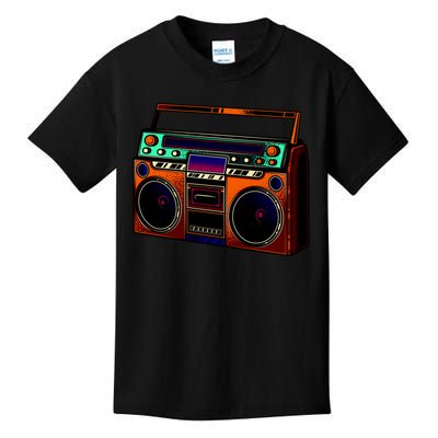 Neon Boombox Kids T-Shirt