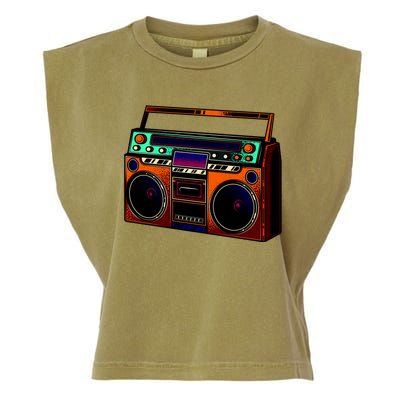 Neon Boombox Garment-Dyed Women's Muscle Tee