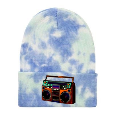 Neon Boombox Tie Dye 12in Knit Beanie