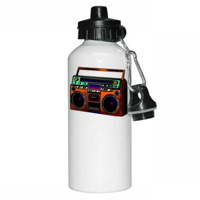 Neon Boombox Aluminum Water Bottle