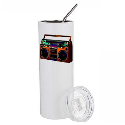 Neon Boombox Stainless Steel Tumbler