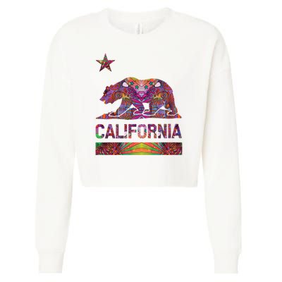 Neon California Cropped Pullover Crew