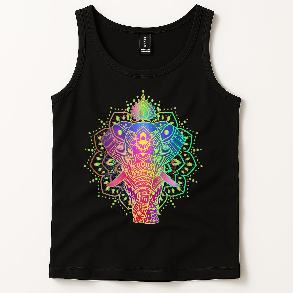 Neon Color Yoga Elephant Tank Top
