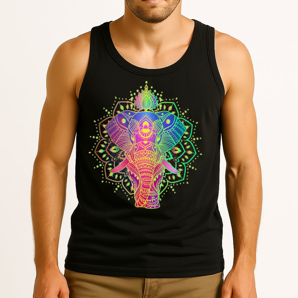 Neon Color Yoga Elephant Tank Top
