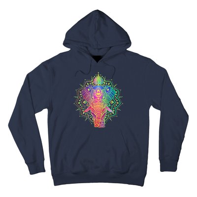 Neon Color Yoga Elephant Hoodie