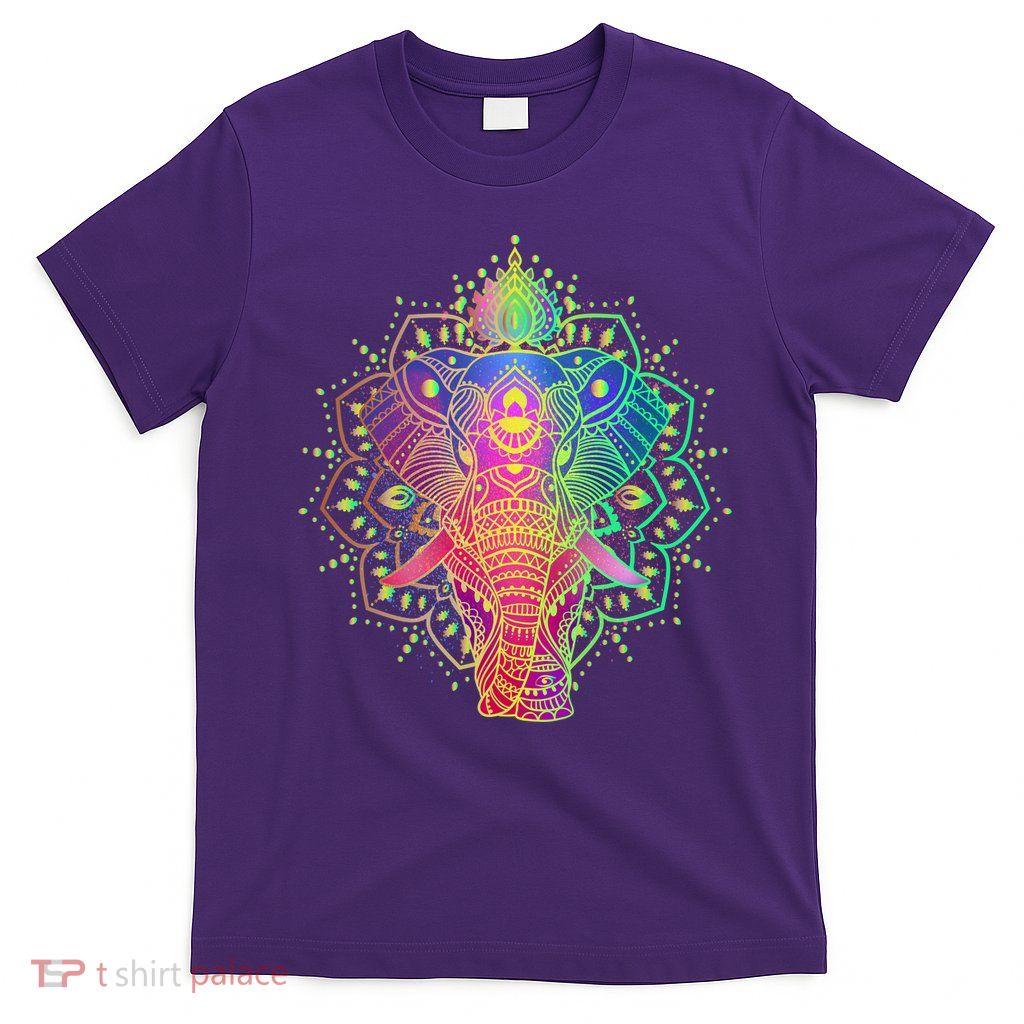 Neon Color Yoga Elephant T-Shirt