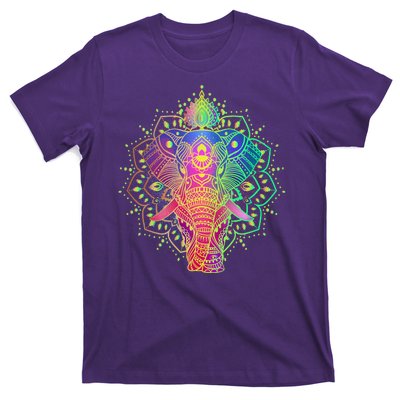 Neon Color Yoga Elephant T-Shirt