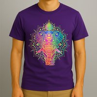 Neon Color Yoga Elephant T-Shirt