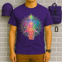 Neon Color Yoga Elephant T-Shirt