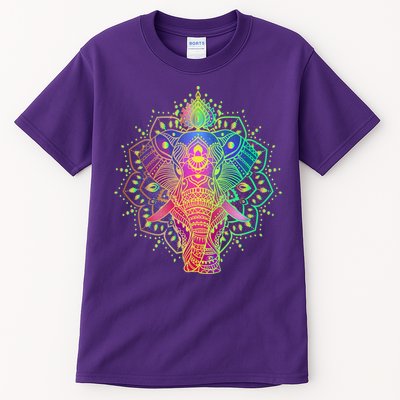 Neon Color Yoga Elephant Tall T-Shirt
