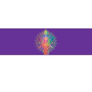 Neon Color Yoga Elephant Bumper Sticker