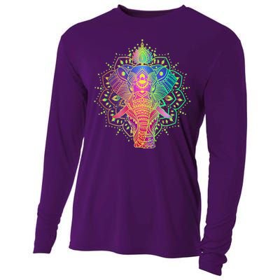 Neon Color Yoga Elephant Cooling Performance Long Sleeve Crew