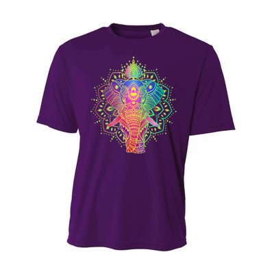 Neon Color Yoga Elephant Performance Sprint T-Shirt